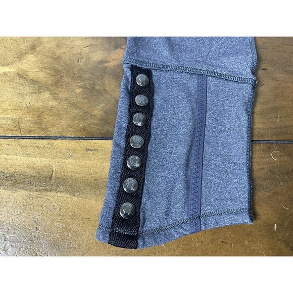 Lululemon Womens Snap Me Up Cropped Leggings Gray Black Low Rise Active Size 4 - Picture 2 of 12